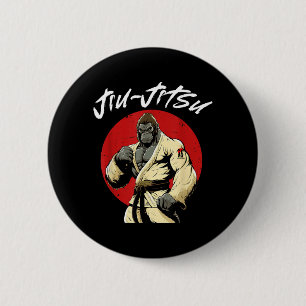 BJJ Jiu Jitsu Grappling Gorilla 6 Cm Round Badge