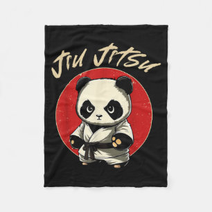 BJJ MMA Panda - Funny Brazilian Jiu Jitsu Fleece Blanket