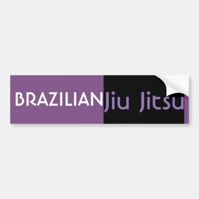 BJJ Purple Belt Bumper Sticker (Front)