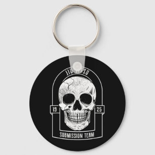 BJJ Skull - Brazilian Jiu Jitsu and Grappling Key Ring
