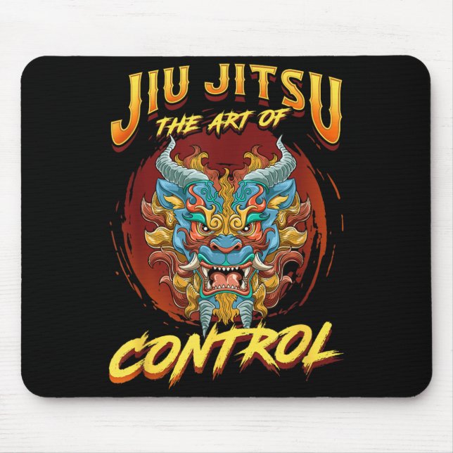 BJJ The Art Of Control - Grappling Jiu Jitsu Foo Mouse Pad (Front)