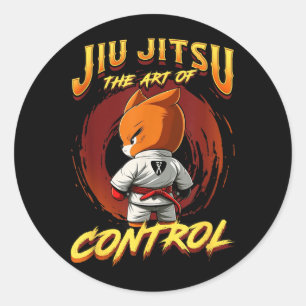 BJJ The Art Of Control - Grappling Jiu Jitsu Fox Classic Round Sticker
