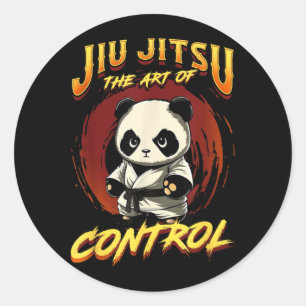BJJ The Art Of Control - Grappling Jiu Jitsu Panda Classic Round Sticker