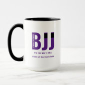 BJJ Way I Roll Add Your Name Jiu Jitsu Purple Belt Mug (Left)