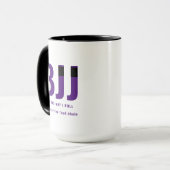 BJJ Way I Roll Add Your Name Jiu Jitsu Purple Belt Mug (Front Left)
