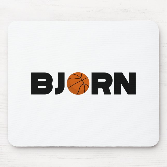 Bjorn Basketball Mouse Pad (Front)