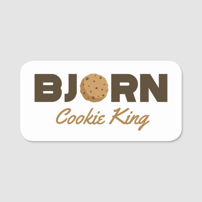Bjorn cookie King Name Tag (Front)