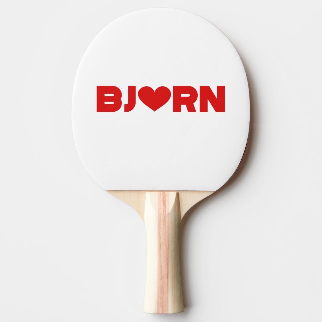 Bjorn Love Ping Pong Paddle (Front)