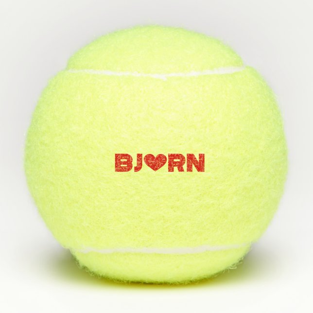 Bjorn Love Tennis Balls (Front)