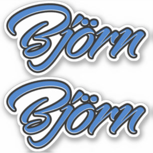 Björn name blue sticker Sticker Sticker Sticker