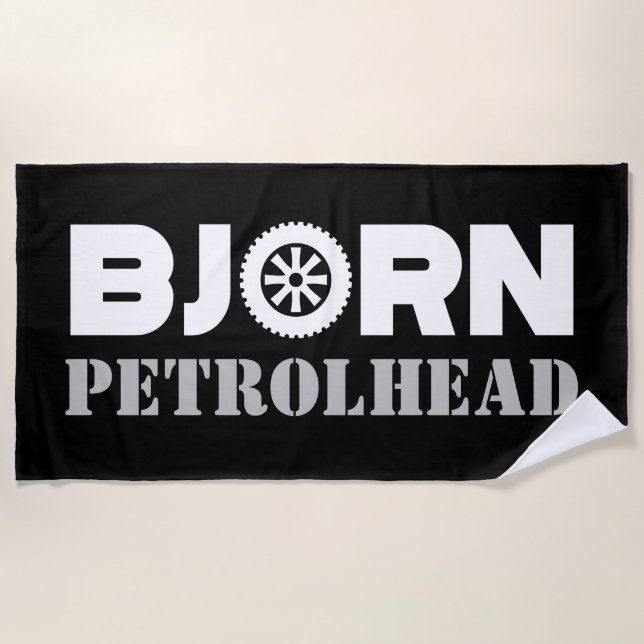 Bjorn Petrol Head Beach Towel (Front)