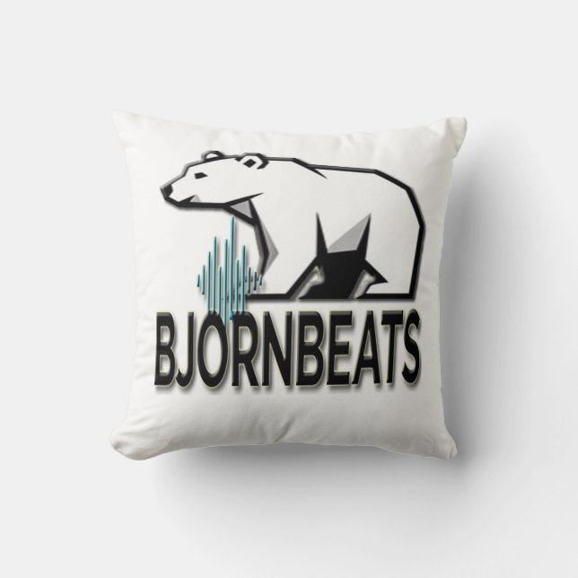 BjornBeats Throw Pillow (Front)