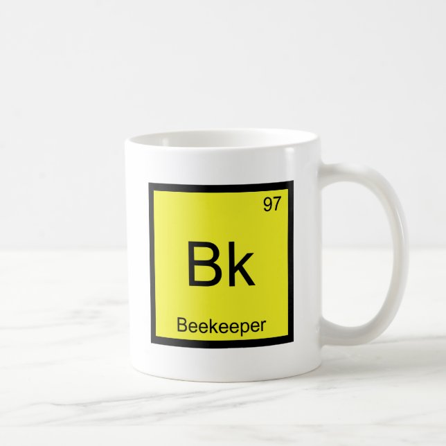 Bk - Beekeeper Chemistry Element Symbol Bee Tee Coffee Mug (Right)