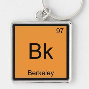 Bk - Berkeley Chemistry Element Symbol California Key Ring