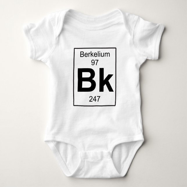 Bk - Berkelium Baby Bodysuit (Front)