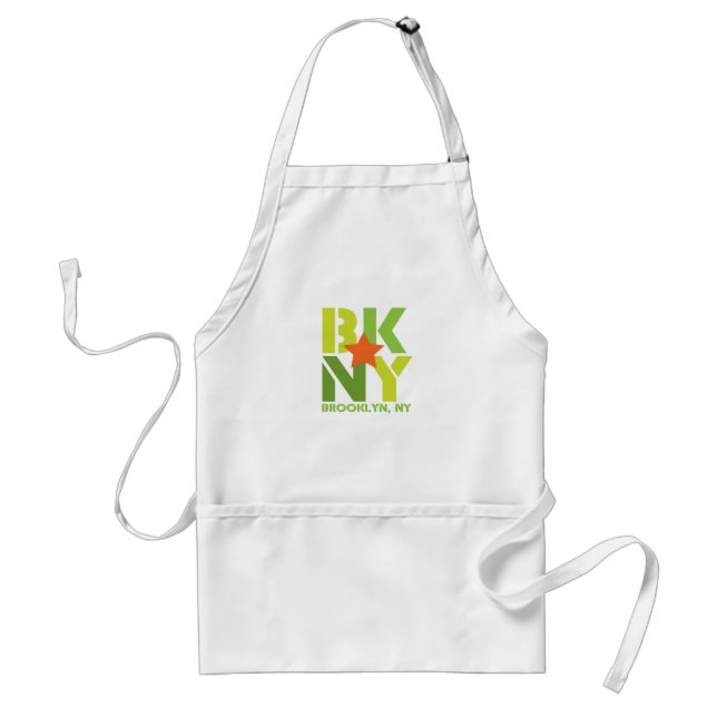 BK Brooklyn Green Apron (Front)