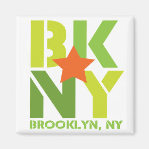 BK Brooklyn Green Magnet