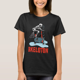 Bkeloton Spinning Skeleton Indoor Cycling Workout T-Shirt