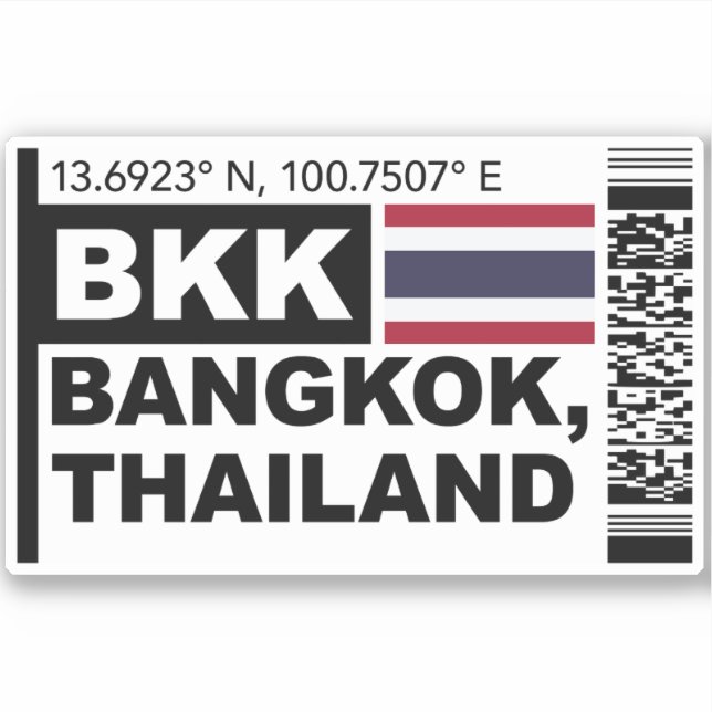BKK Bangkok Boarding Pass - Thailand Travel (Front)