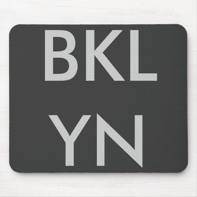 BKLYN Mousepad Black/Greysilver (Front)