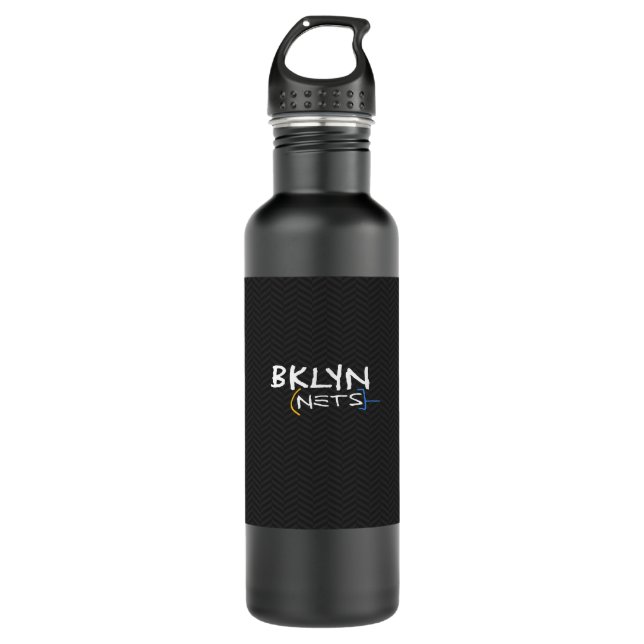 BKLYN NETS - Brooklyn Basketball Pattern 710 Ml Water Bottle (Front)