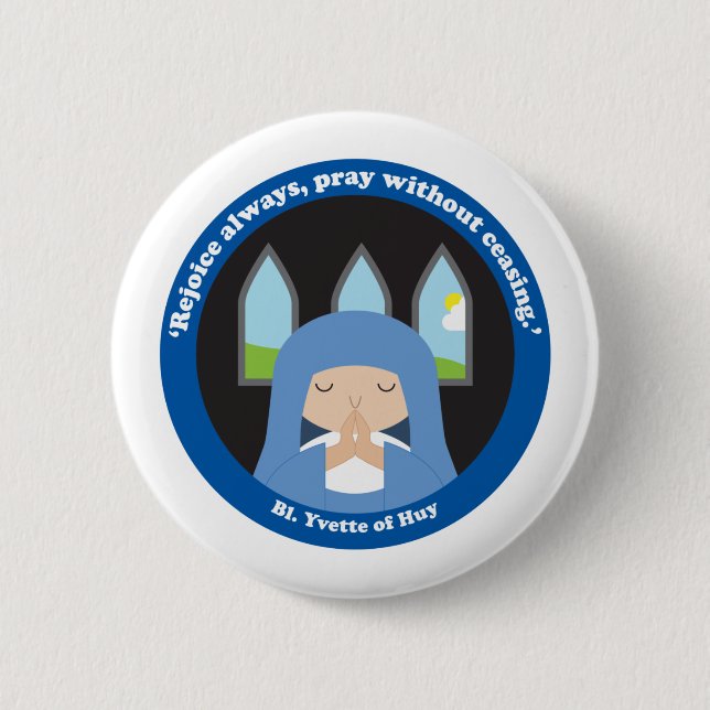 Bl. Yvette of Huy 6 Cm Round Badge (Front)