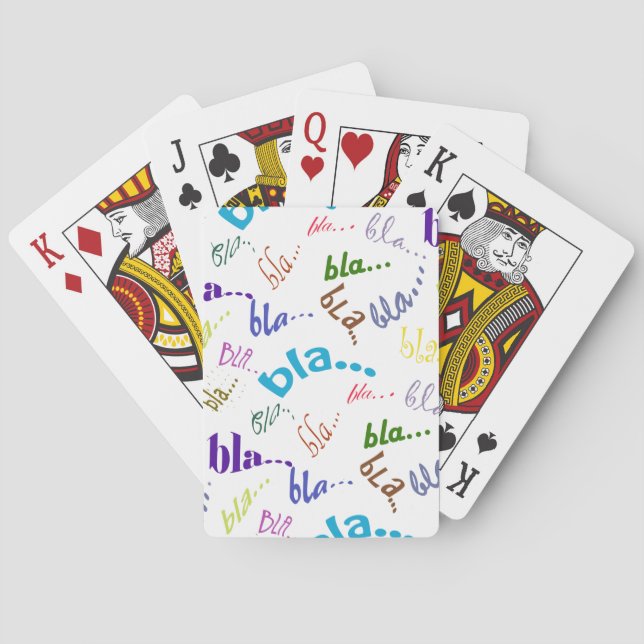 Bla, bla, bla... playing cards (Back)
