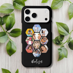 Black 10 Photo Collage Personalised Name