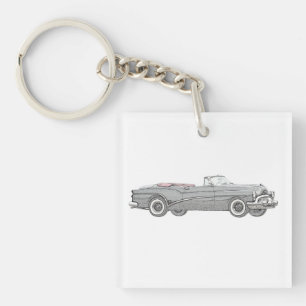 Black 1953 Buick Skylark Convertible Coupe Acrylic Key Ring