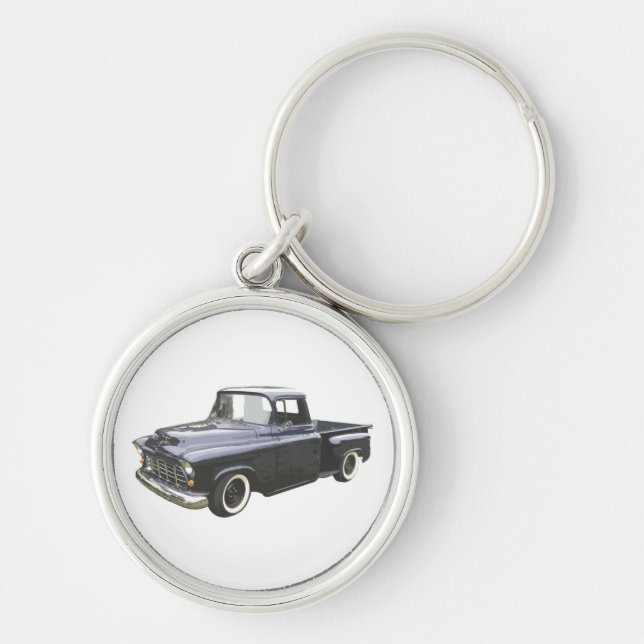 Black 1956 Chevrolet Pickup Key Ring (Front)
