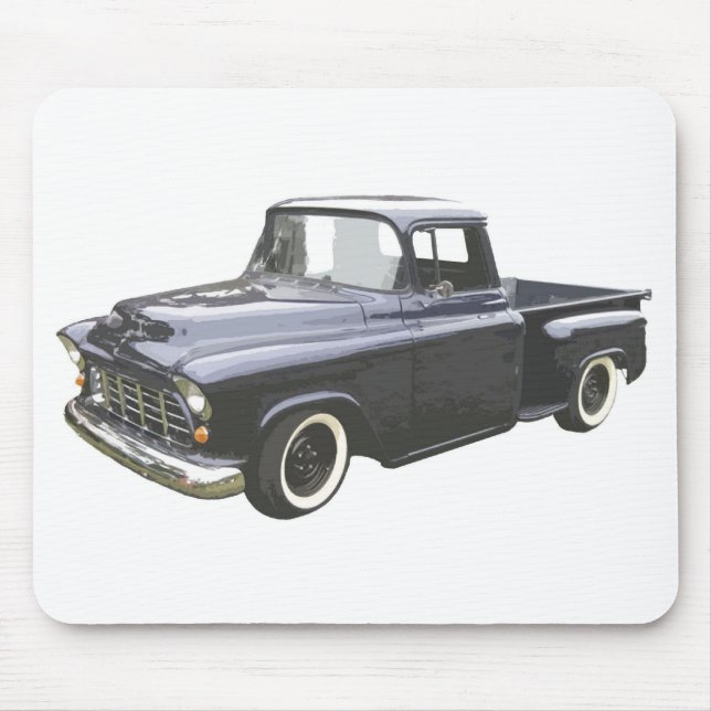 Black 1956 Chevrolet Pickup Mouse Pad (Front)