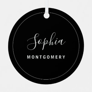 Black 2 Sided Guest Name Wedding Seating Keepsake Metal Tree Decoration