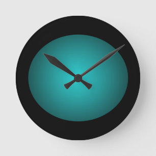Black 3D Design Turquoise Ball Clock