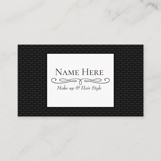 Black 3D mesh Business Card (Front)