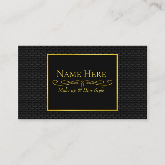 Black 3D mesh Business Card (Front)