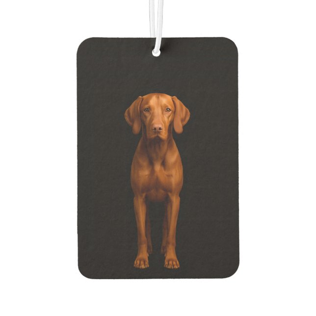 Black 4 Luxe Car Air Fresheners, Agile Vizsla Dog Freshener (Back)