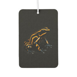 Black 4 Luxe Car Air Fresheners, Black Orange Frog Car Air Freshener
