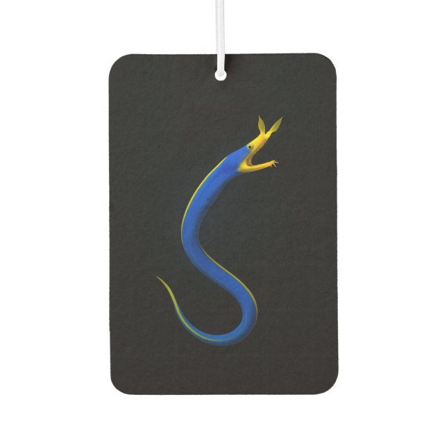 Black 4 Luxe Car Air Fresheners, Blue Ribbon Eel Freshener (Front)