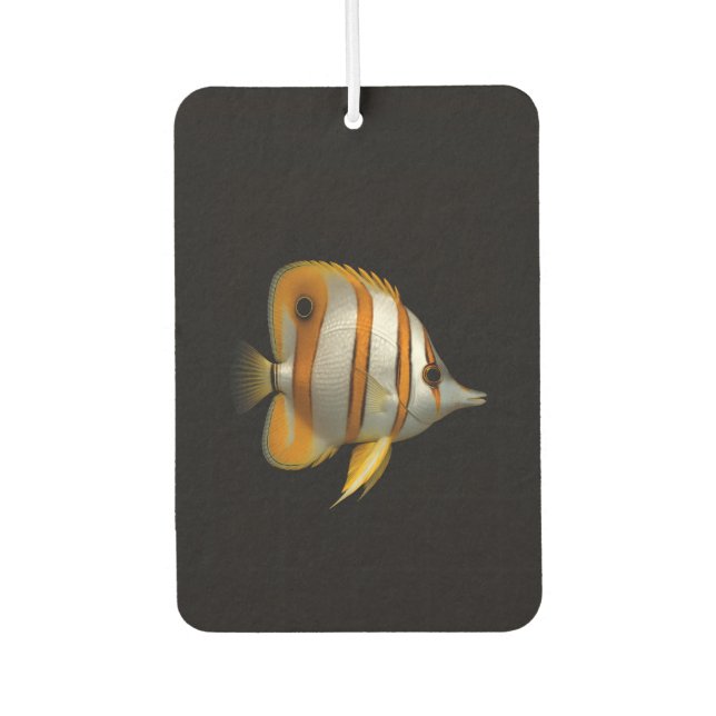 Black 4 Luxe Car Air Fresheners, Butterflyfish Car Air Freshener (Front)