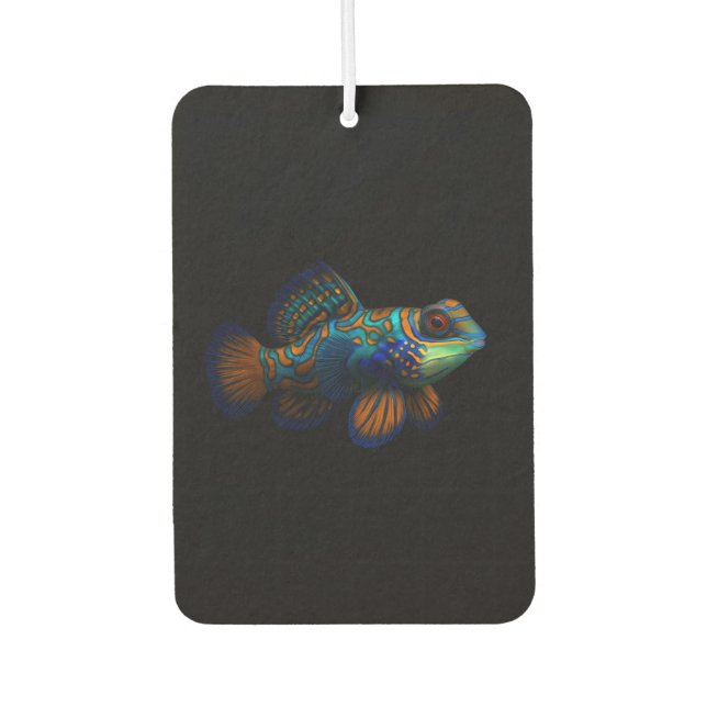 Black 4 Luxe Car Air Fresheners, Dragonet Mandarin Freshener (Front)