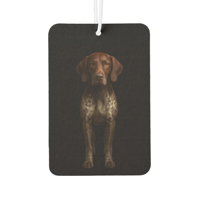Black 4 Luxe Car Air Fresheners, German Pointer Car Air Freshener (Back)