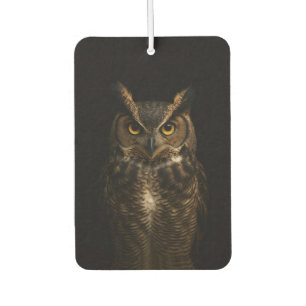 Black 4 Luxe Car Air Fresheners, Golden Eye Owl Freshener