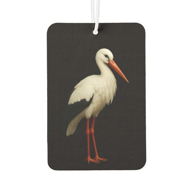 Black 4 Luxe Car Air Fresheners, Graceful Stork Car Air Freshener (Back)