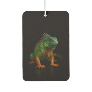 Black 4 Luxe Car Air Fresheners, Green Iguana Freshener