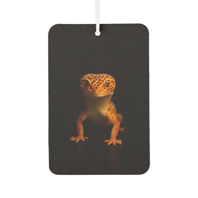 Black 4 Luxe Car Air Fresheners, Leopard Gecko Car Air Freshener (Front)