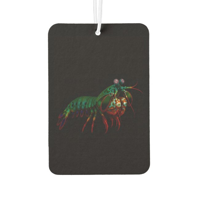 Black 4 Luxe Car Air Fresheners, Mantis Shrimp Freshener (Back)