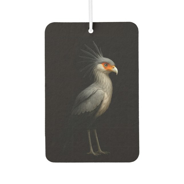 Black 4 Luxe Car Air Fresheners, Secretarybird Freshener (Front)