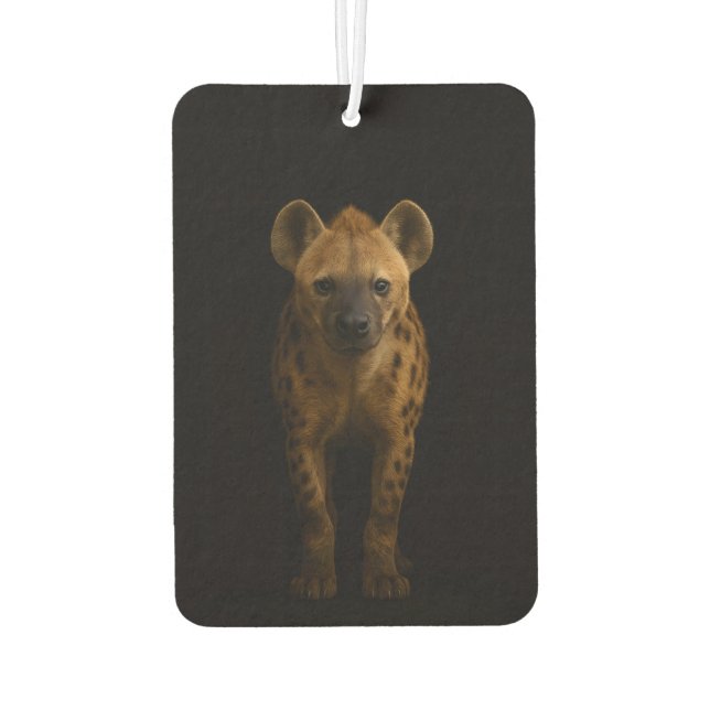 Black 4 Luxe Car Air Fresheners Wild Spotted Hyena (Back)