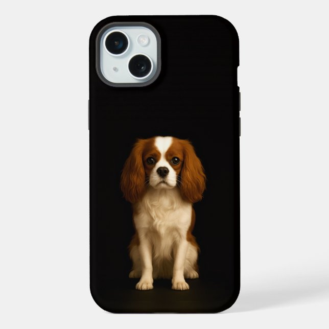 Black 4 Luxe, Cavalier Spaniel iPhone 15 Plus Case (Back)