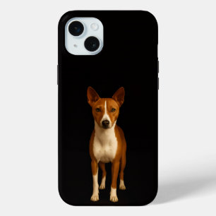 Black 4 Luxe, Classy Basenji Dog iPhone 15 Plus iPhone 15 Mini Case